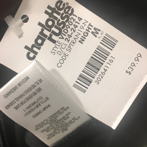 Sexy Fishnet Little Black Dress Charlotte Russe - Picture 8 of 8